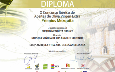 Diploma Premios Mezquita 2023 – X Concurso Ibérico de Aceites de Oliva Virgen Extra